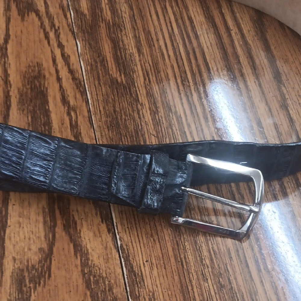 Men's Black Leather Belt